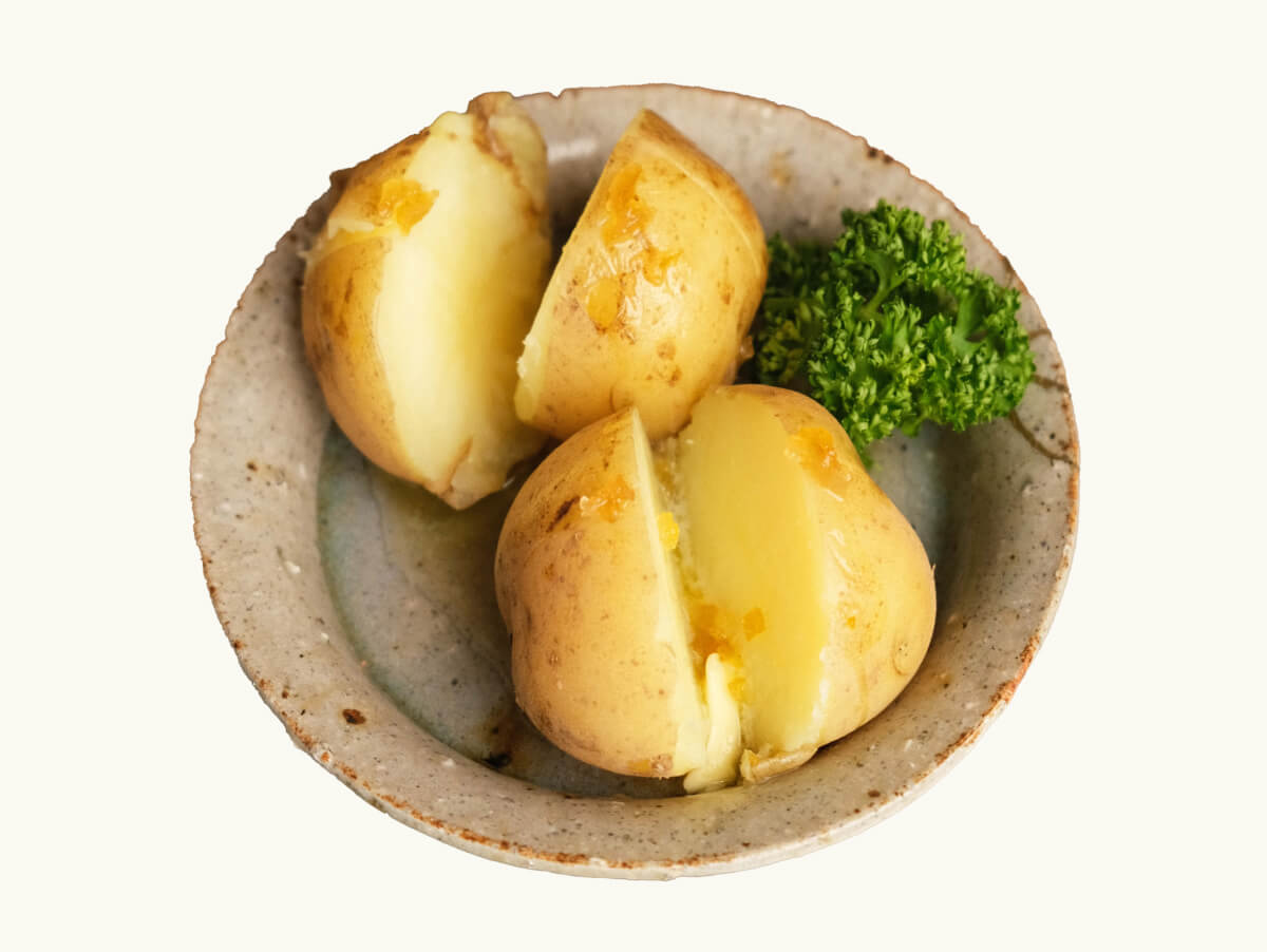 Simple Steamed Yuzu Potatoes