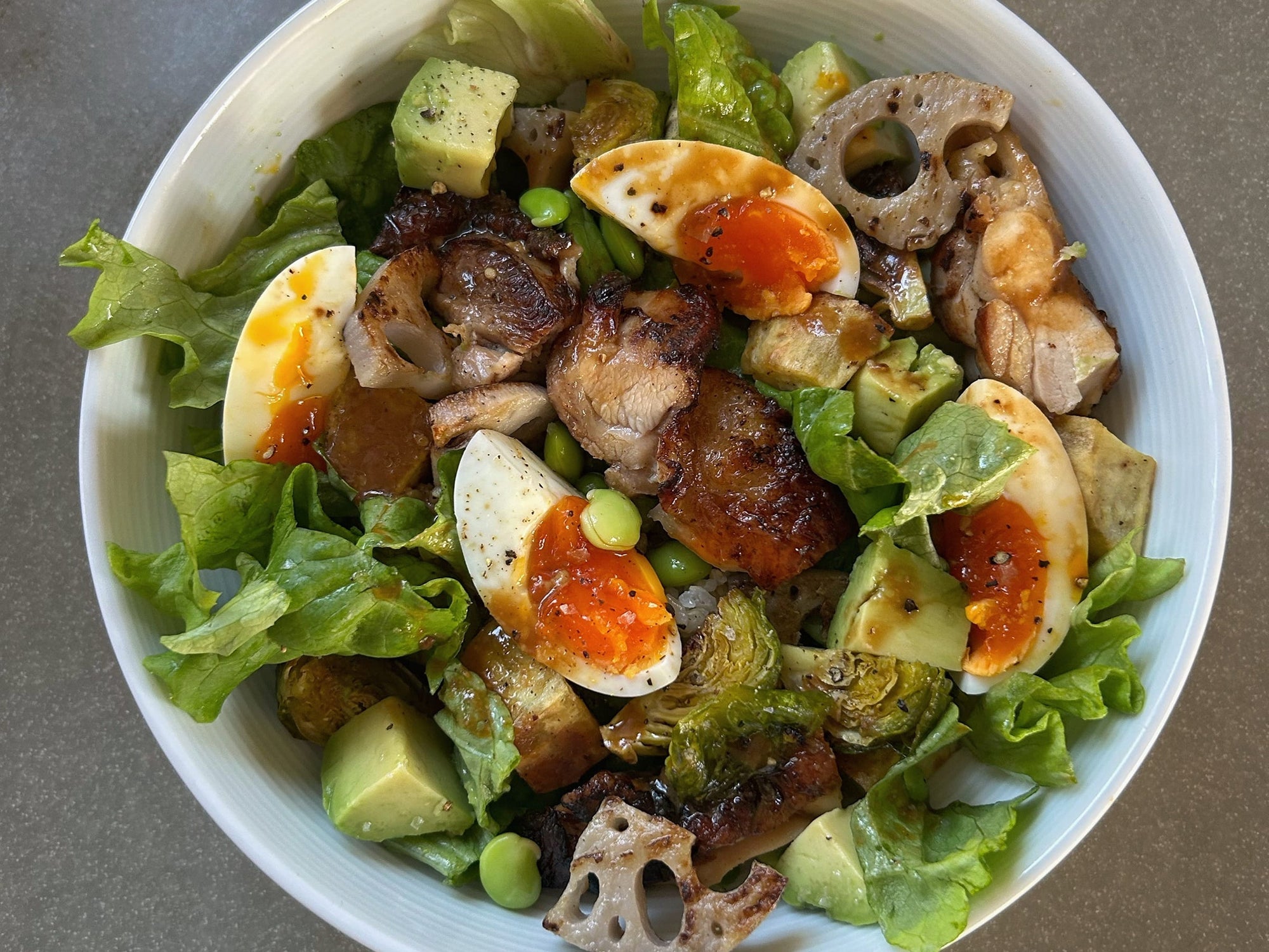 Winter Salad Bowls with Cabi’s Miso-Soy Dressing