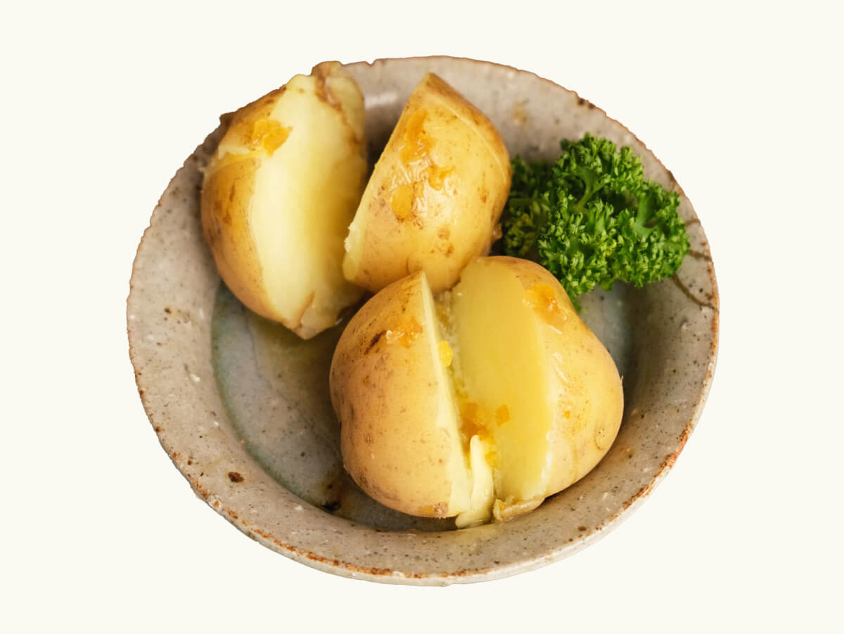 Simple Steamed Yuzu Potatoes
